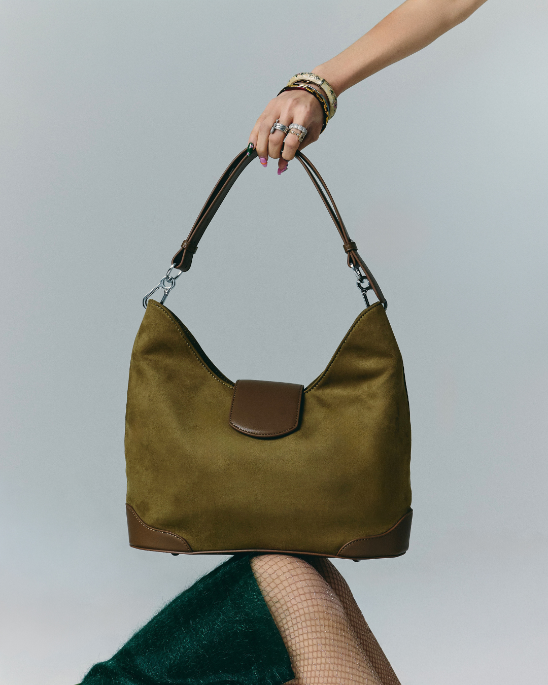 Slouchie Bag in Moss Brown