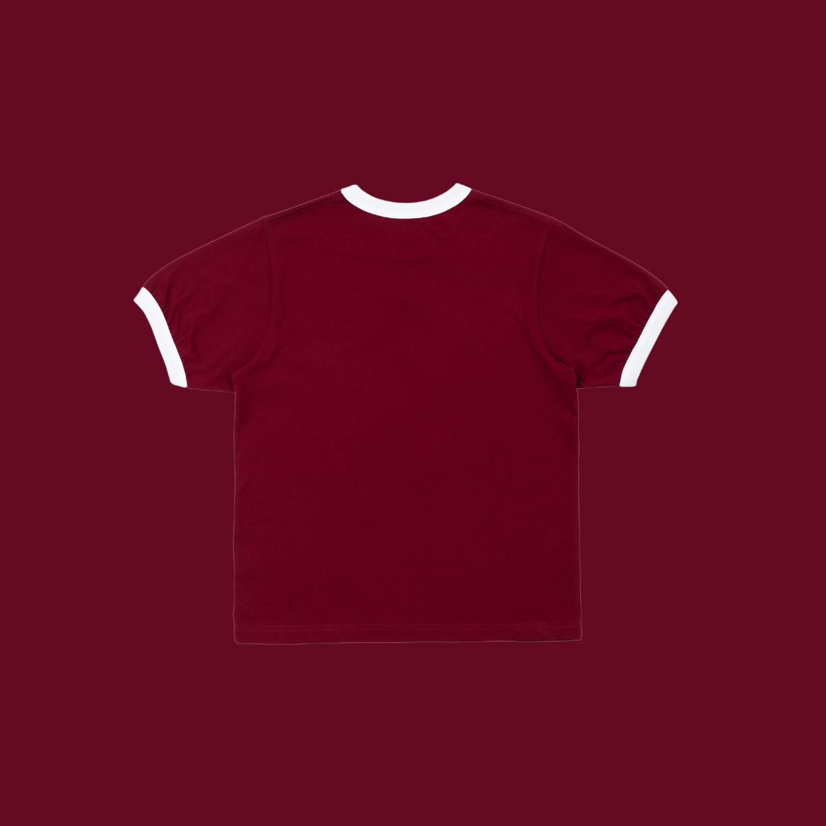 Ringer Tee in Maroon