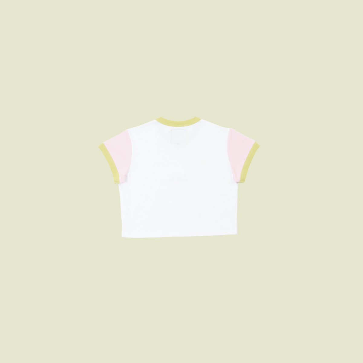 Baby Tee in Matcha Green & Pink