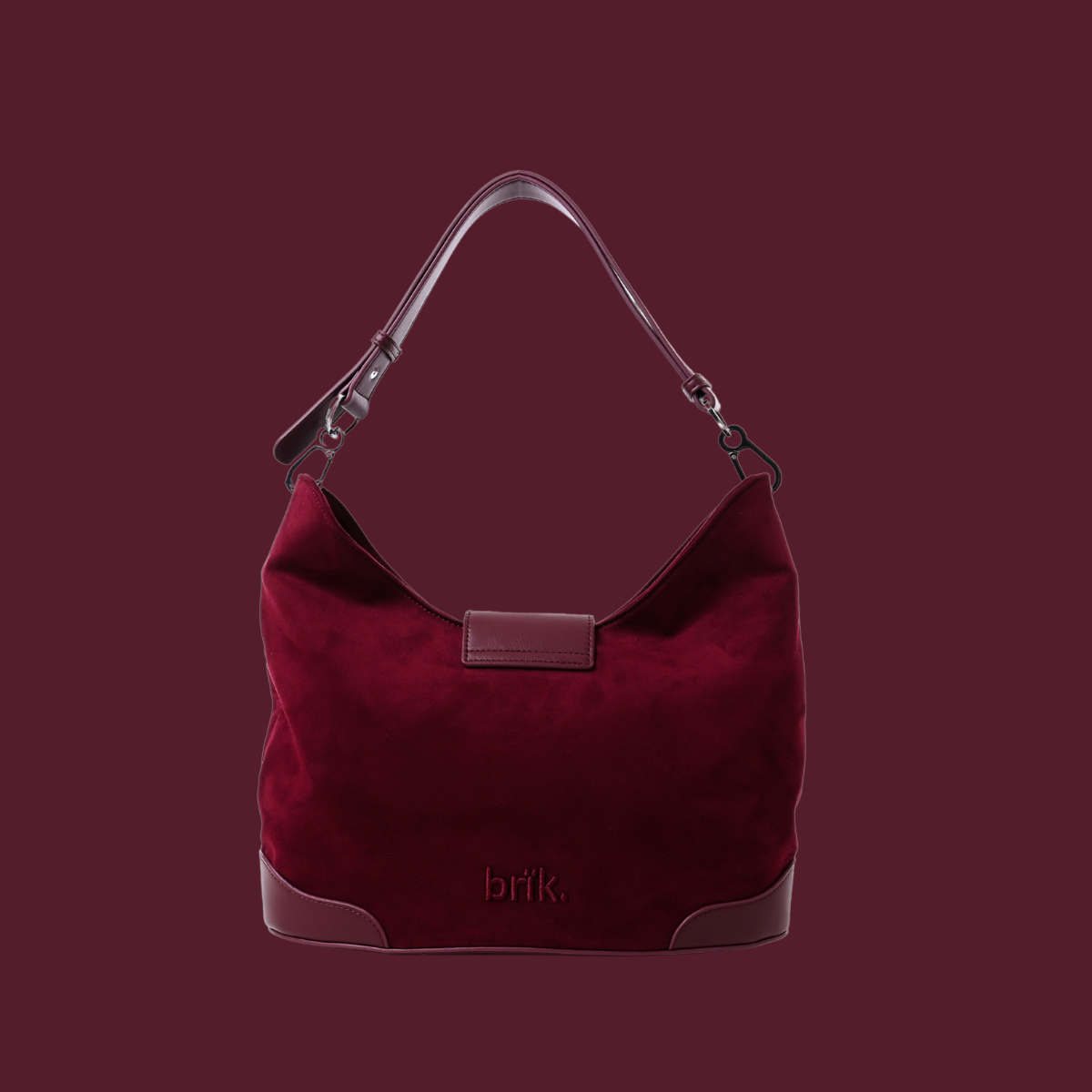 Slouchie Bag in Red Velvet