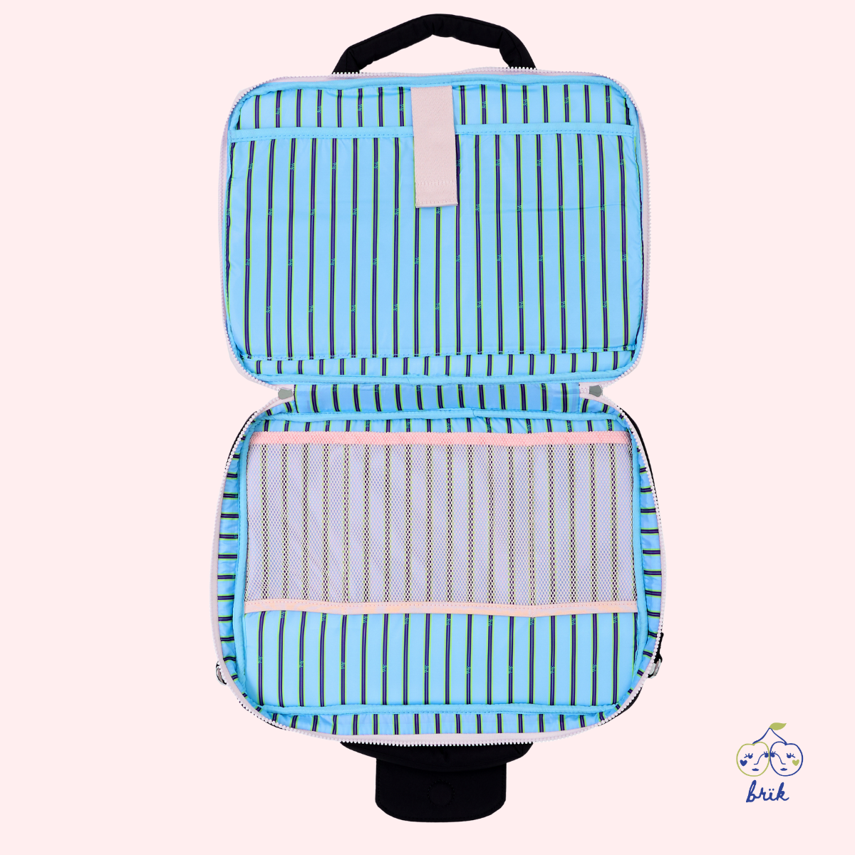 Laptop Hugger in Black + Pink