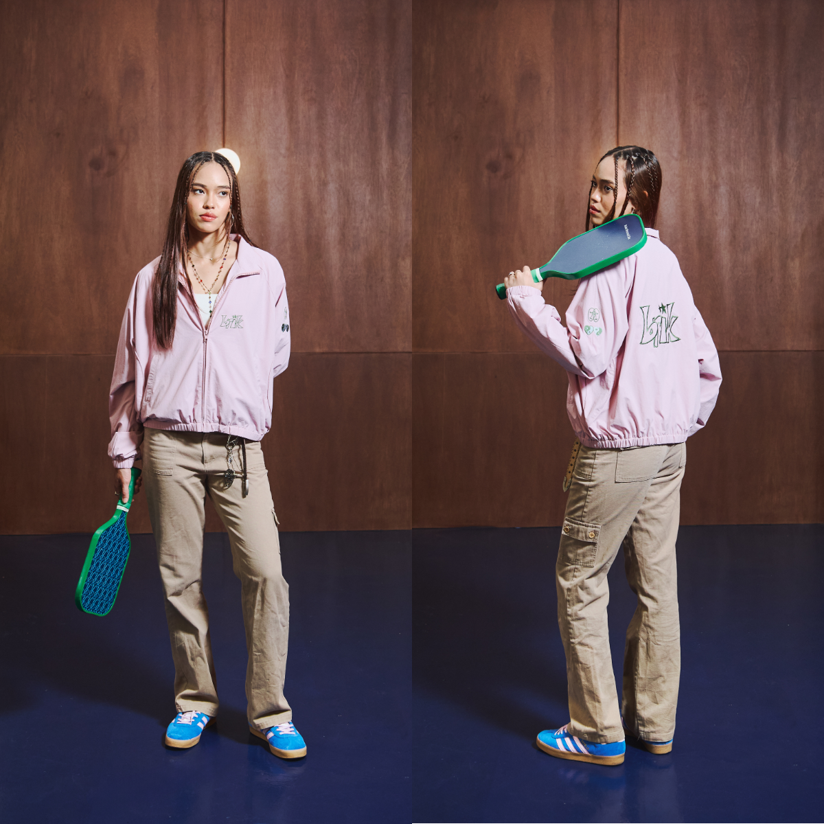 All-Day Standcollar Windbreaker in Powder Pink