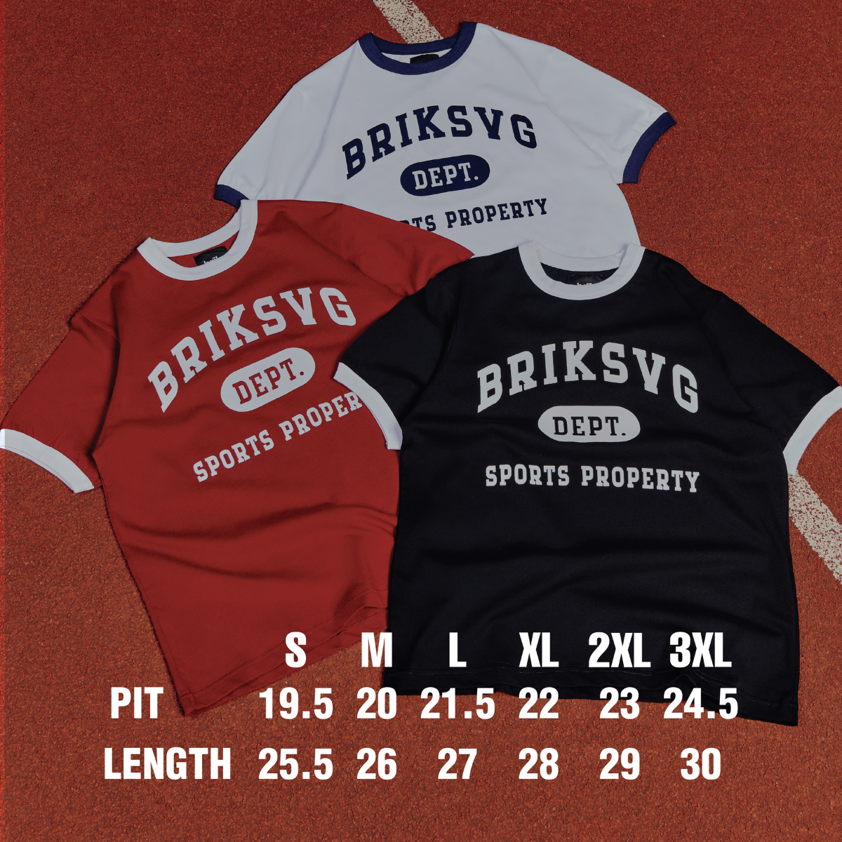 Ringer Tee in Maroon