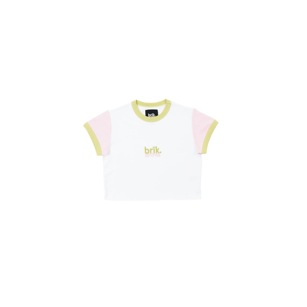 Baby Tee in Matcha Green & Pink