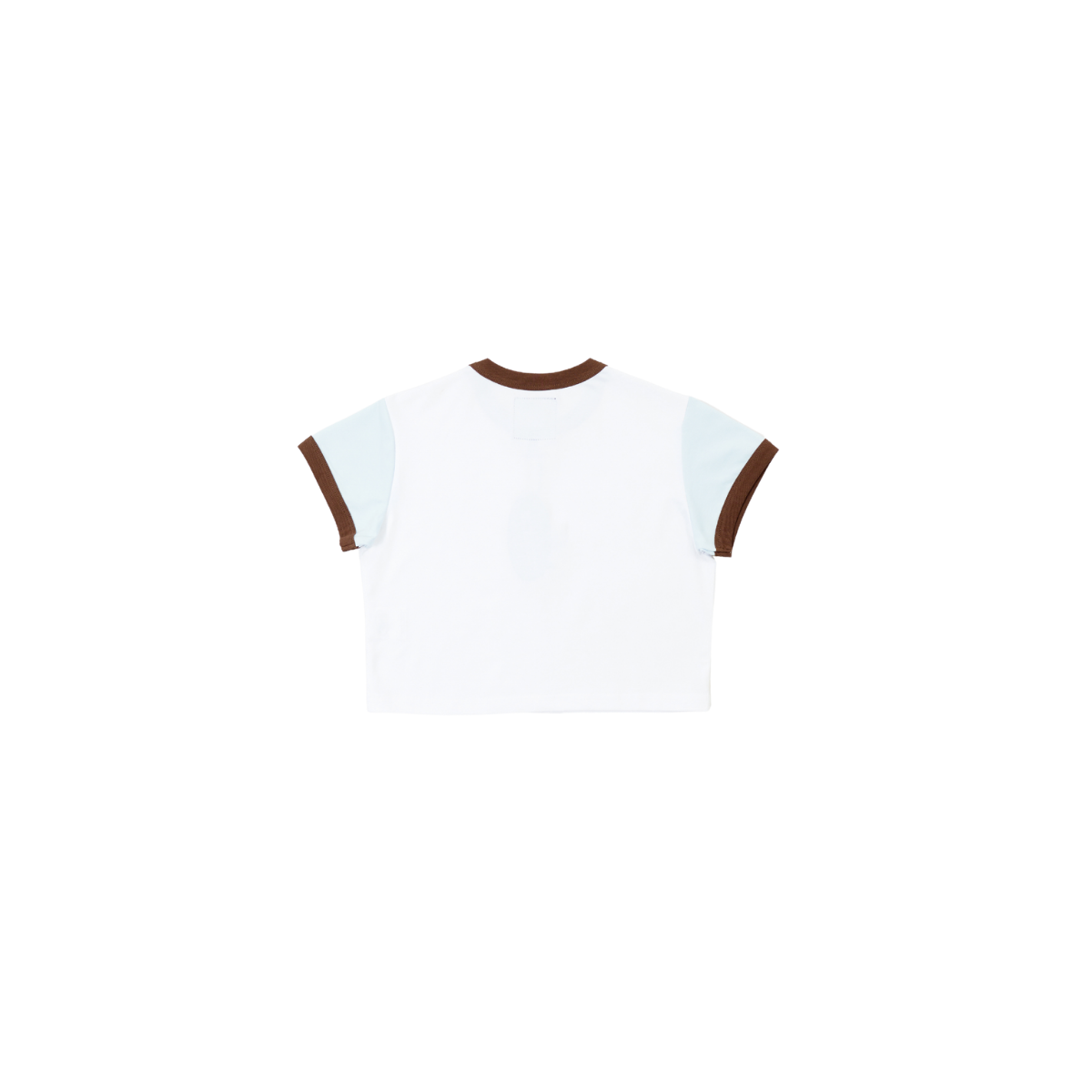 Baby Tee in Brown & Soft Blue