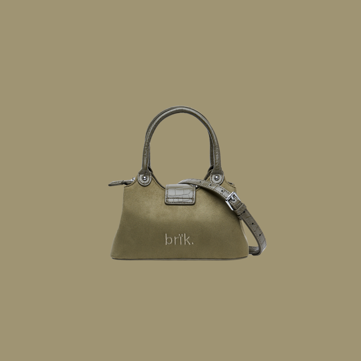 Petite Rêverie Bag [Suede] in Basil