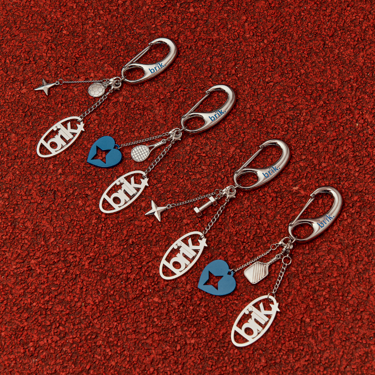 brïksvg Carabiner Keychain in Badminton