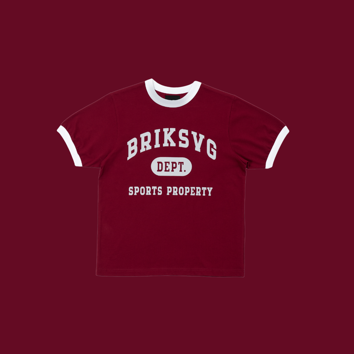 Ringer Tee in Maroon