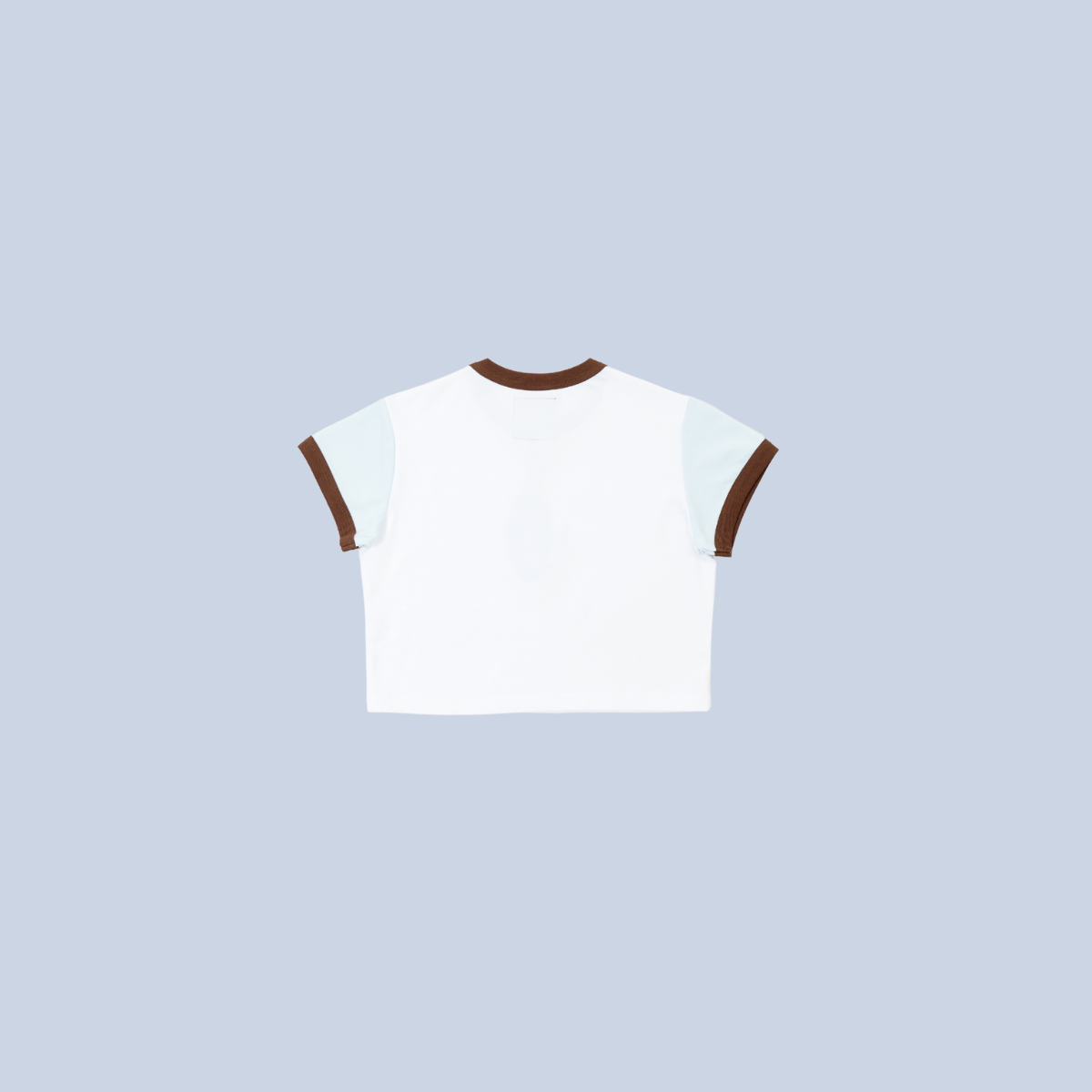 Baby Tee in Brown & Soft Blue