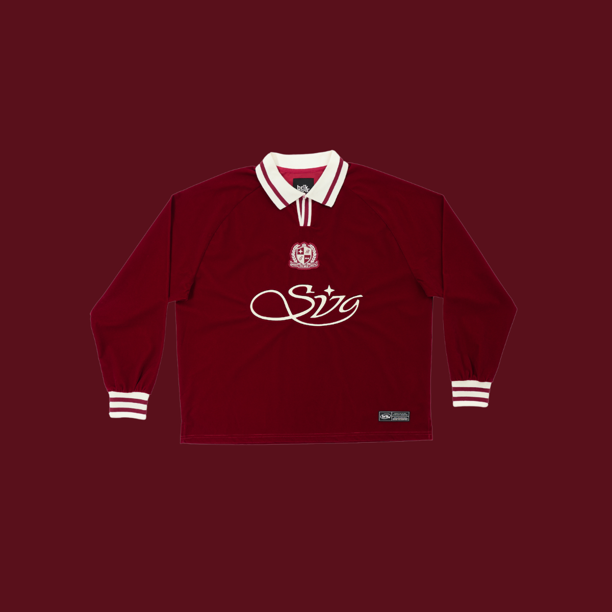 Velvet Jersey in Maroon