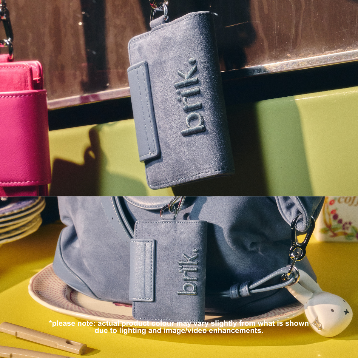 Compact Pal [Suede] in Stone Blue