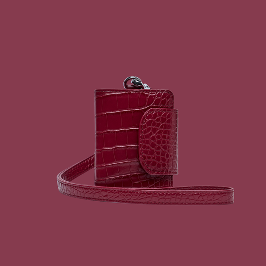 Compact Pal [Croc] in Crimson