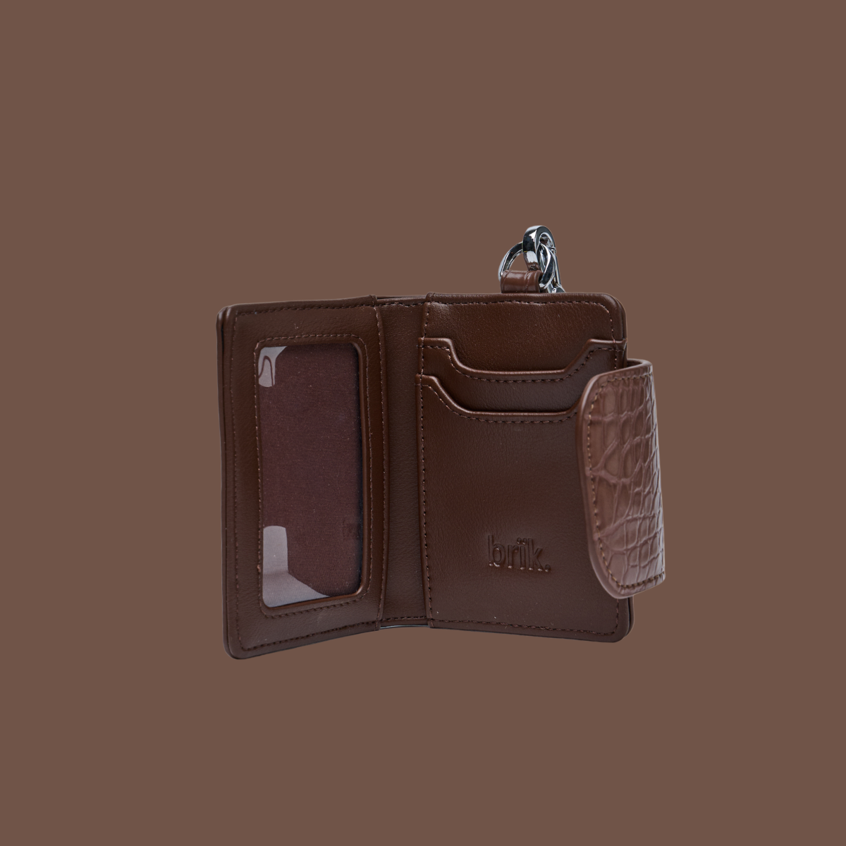 Compact Pal [Croc] in Cocoa