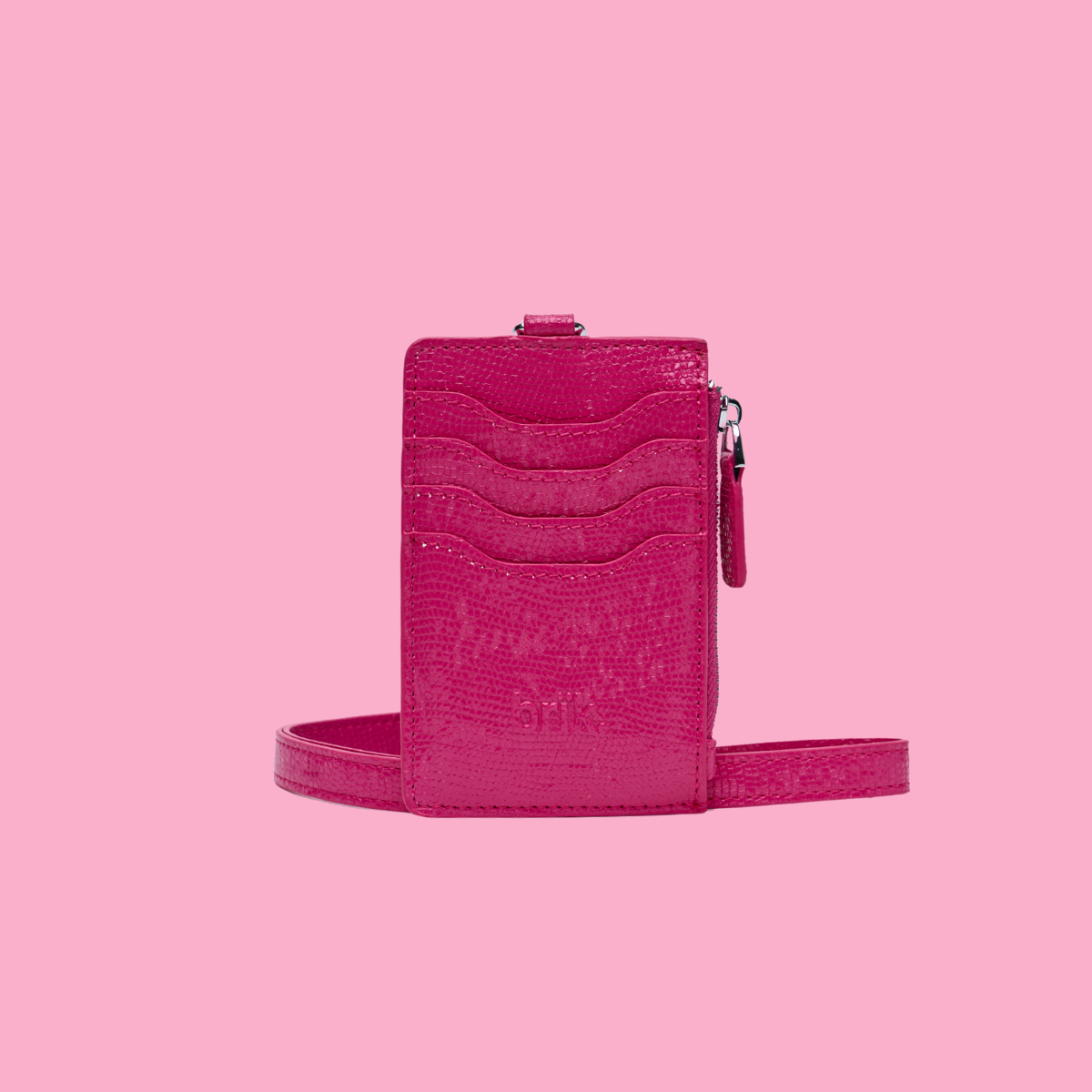 ID Lanyard [Lizard] in Fuchsia