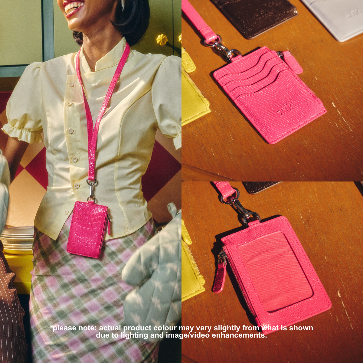 ID Lanyard [Lizard] in Fuchsia