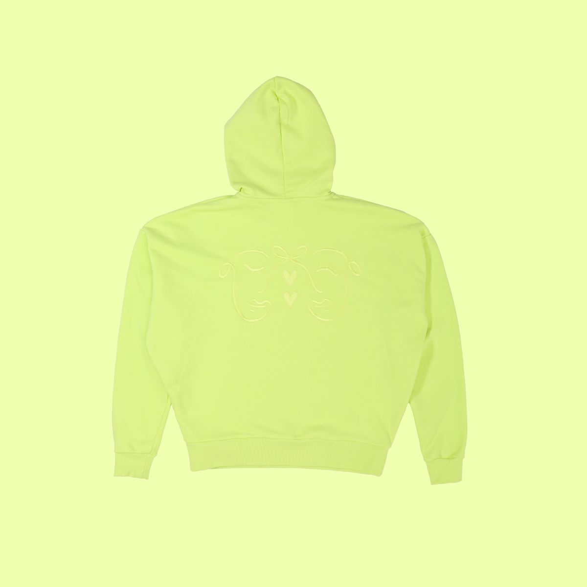 The Snuggle Hoodie in Lime Green