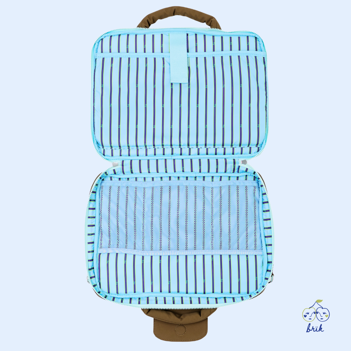 Laptop Hugger in Brown + Blue