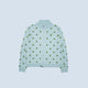 Cardi Knit Polka Dots in Blue/Green