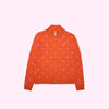 Cardi Knit Polka Dots in Orange/Pink