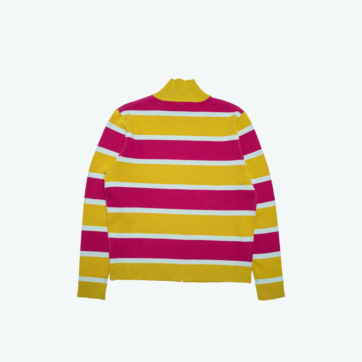 Cardi Knit Stripes in Lime/Fuchsia