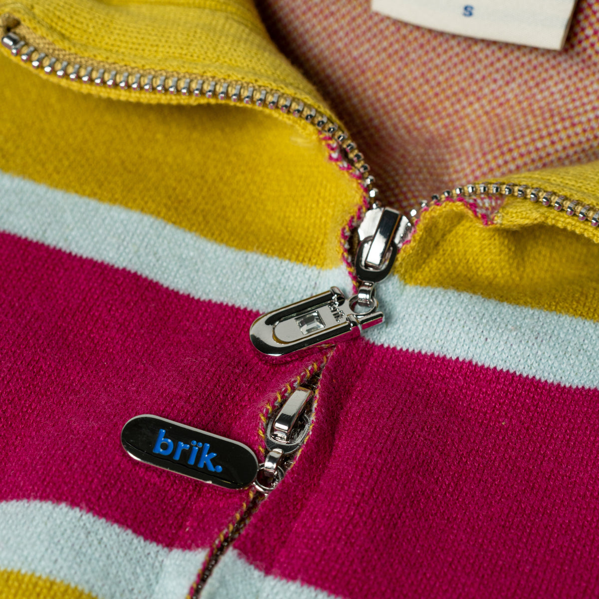 Cardi Knit Stripes in Lime/Fuchsia
