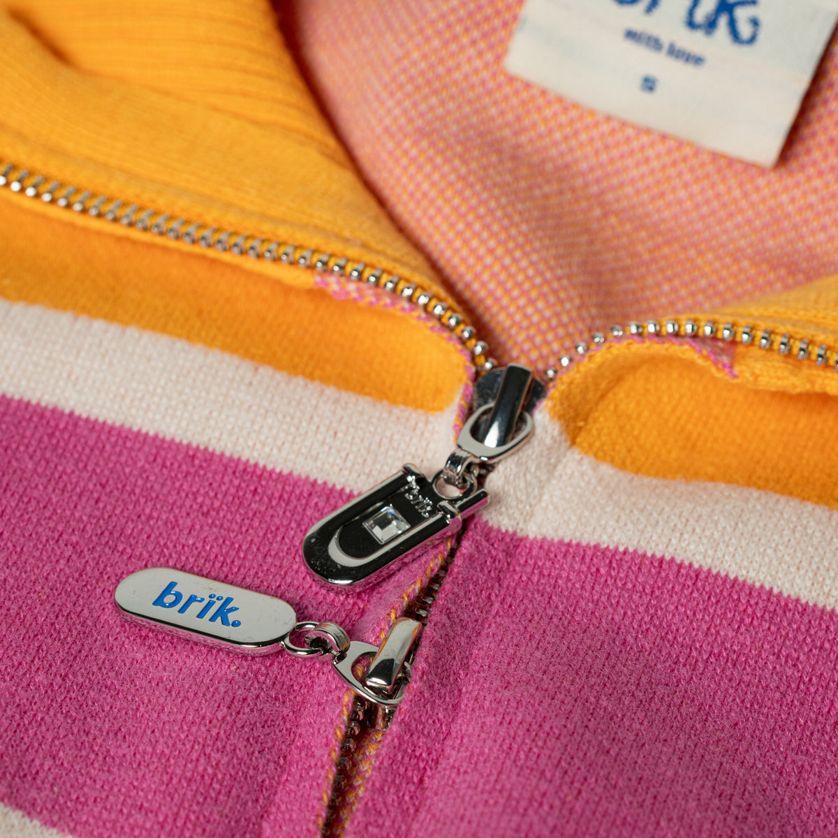 Cardi Knit Stripes in Orange/Pink