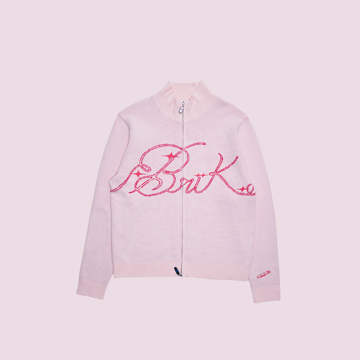 Cardi Knit Script in Pink