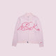 Cardi Knit Script in Pink