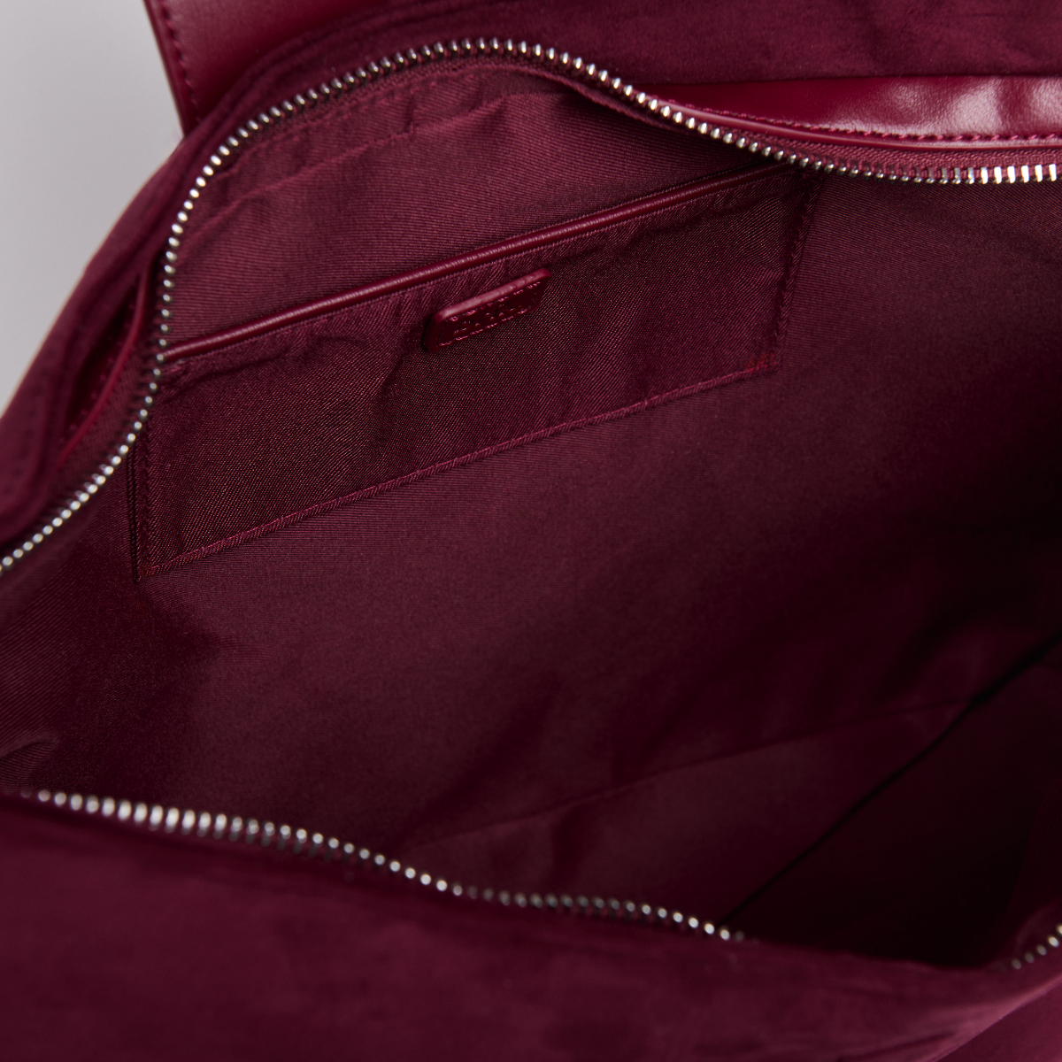 Upsized Slouchie Bag in Red Velvet