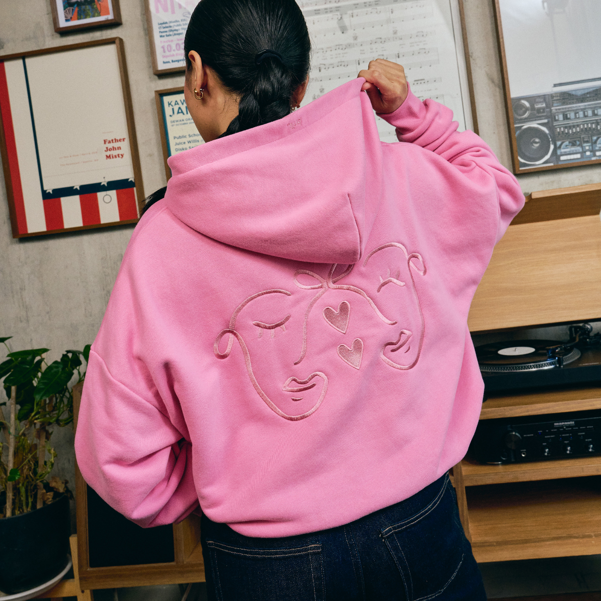 The Snuggle Hoodie in Baby Pink