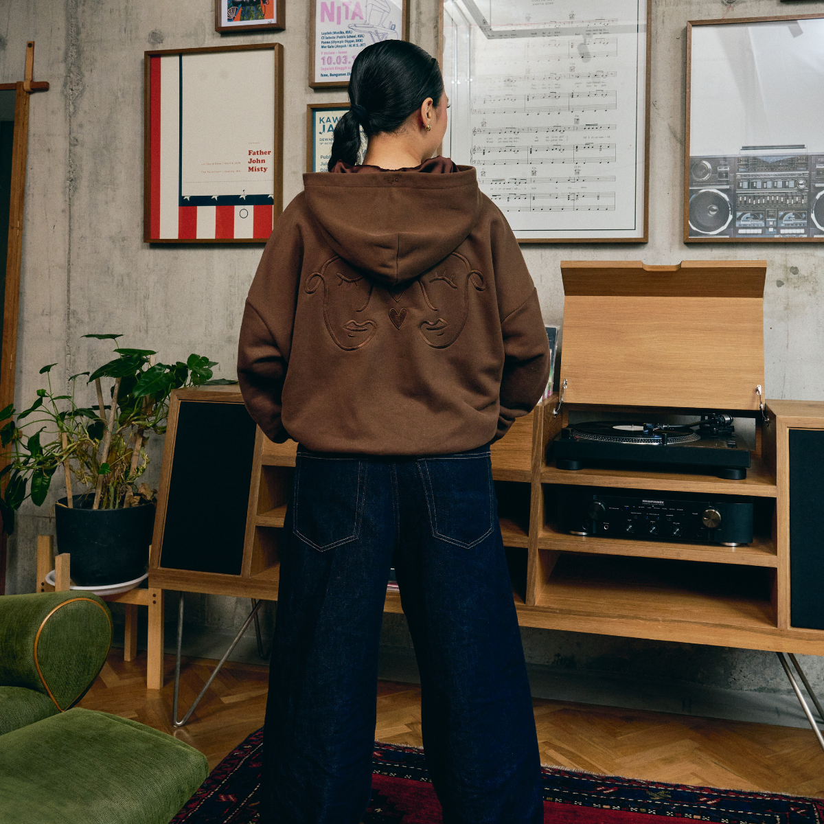 The Snuggle Hoodie in Dark Brown