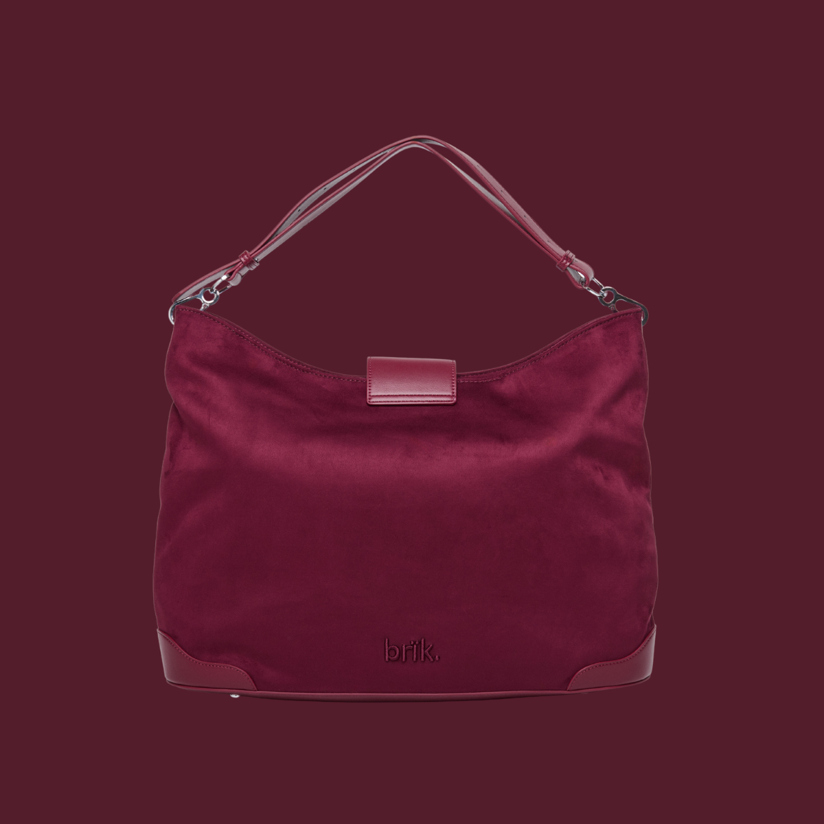Upsized Slouchie Bag in Red Velvet