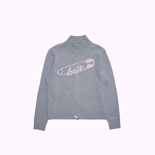 Cardi Knit Pin in Grey