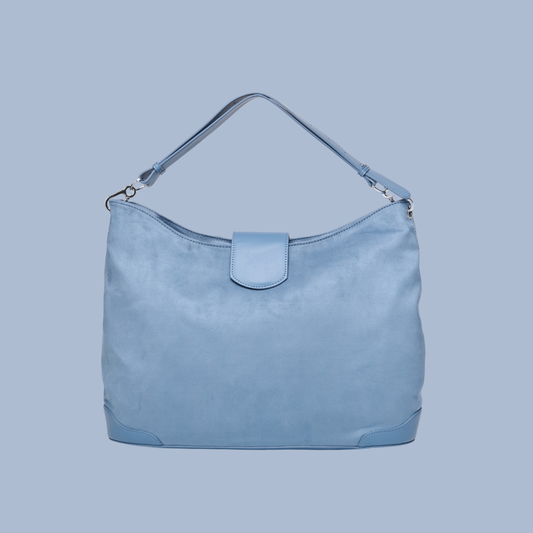 Upsized Slouchie Bag in Stone Blue
