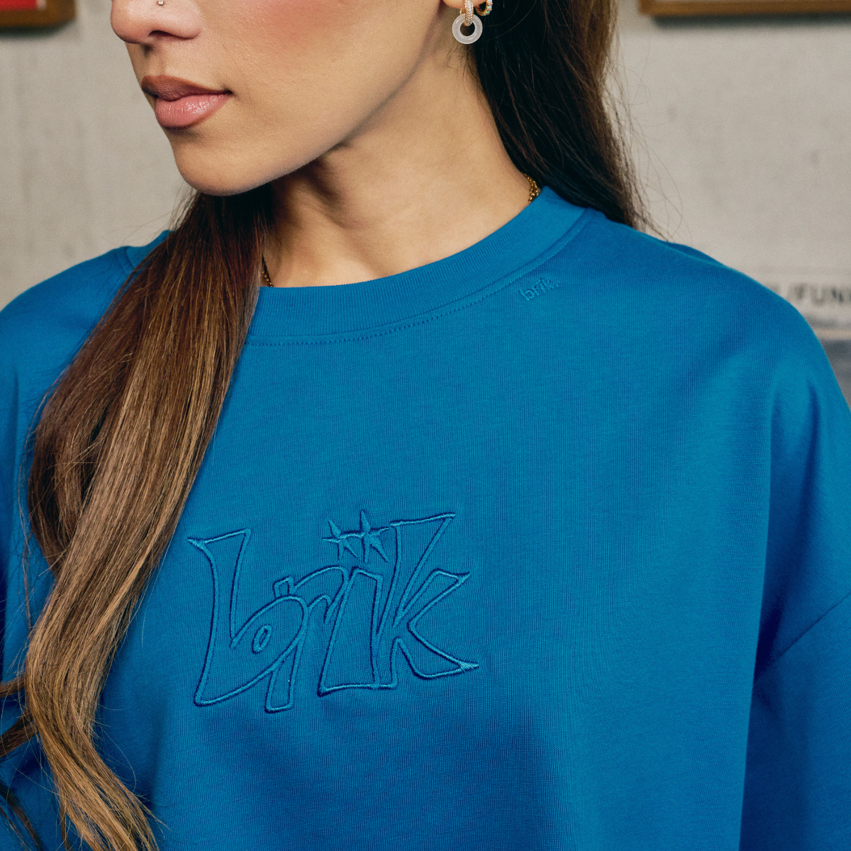 The Boxy Tee in Electric Blue