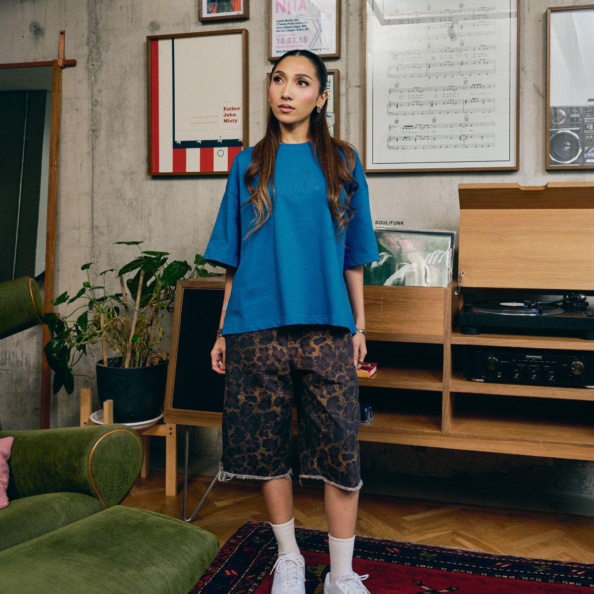 The Boxy Tee in Electric Blue