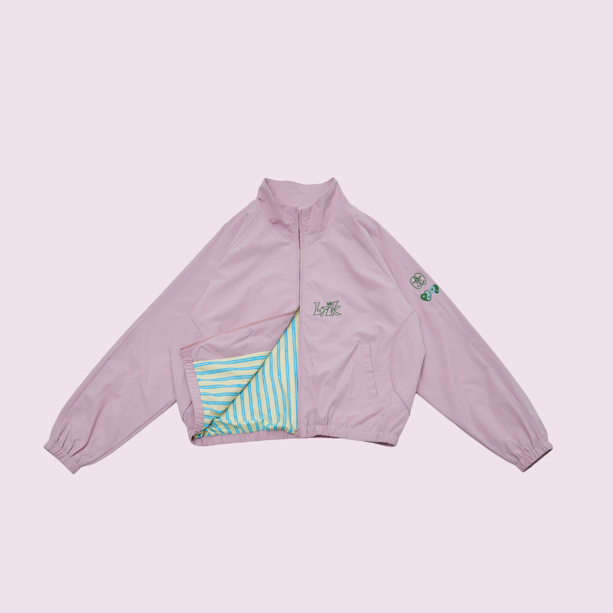 All-Day Standcollar Windbreaker in Powder Pink
