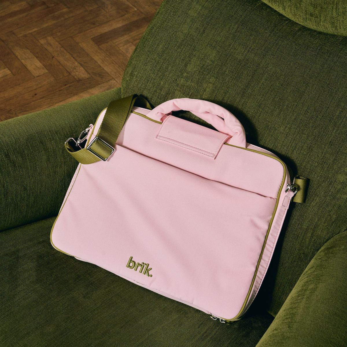 Laptop Hugger in Pink + Green