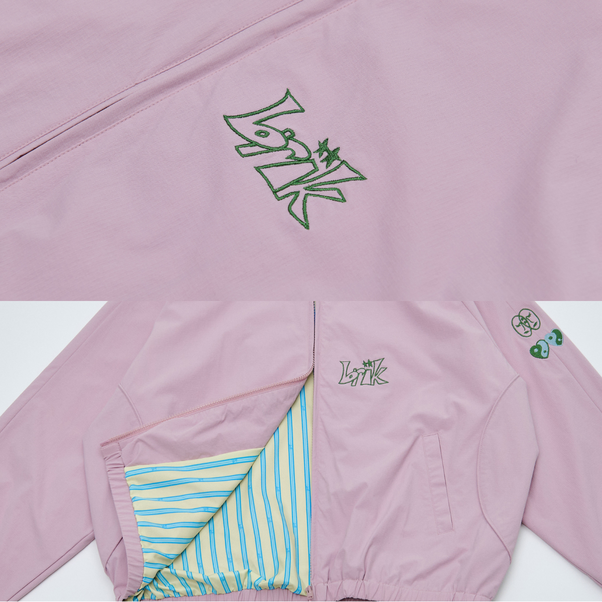 All-Day Standcollar Windbreaker in Powder Pink