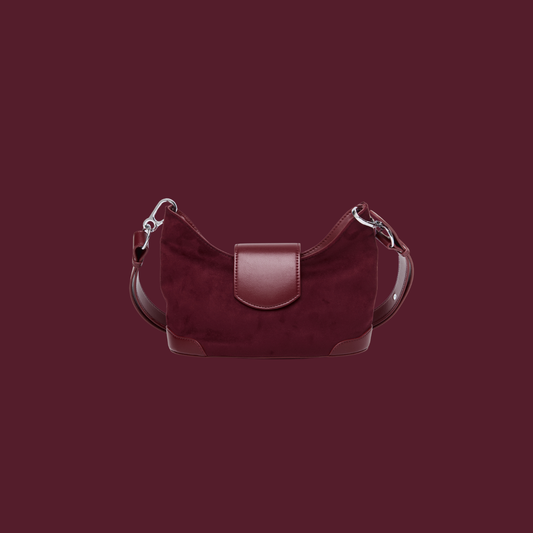 Petite Slouchie Bag in Red Velvet