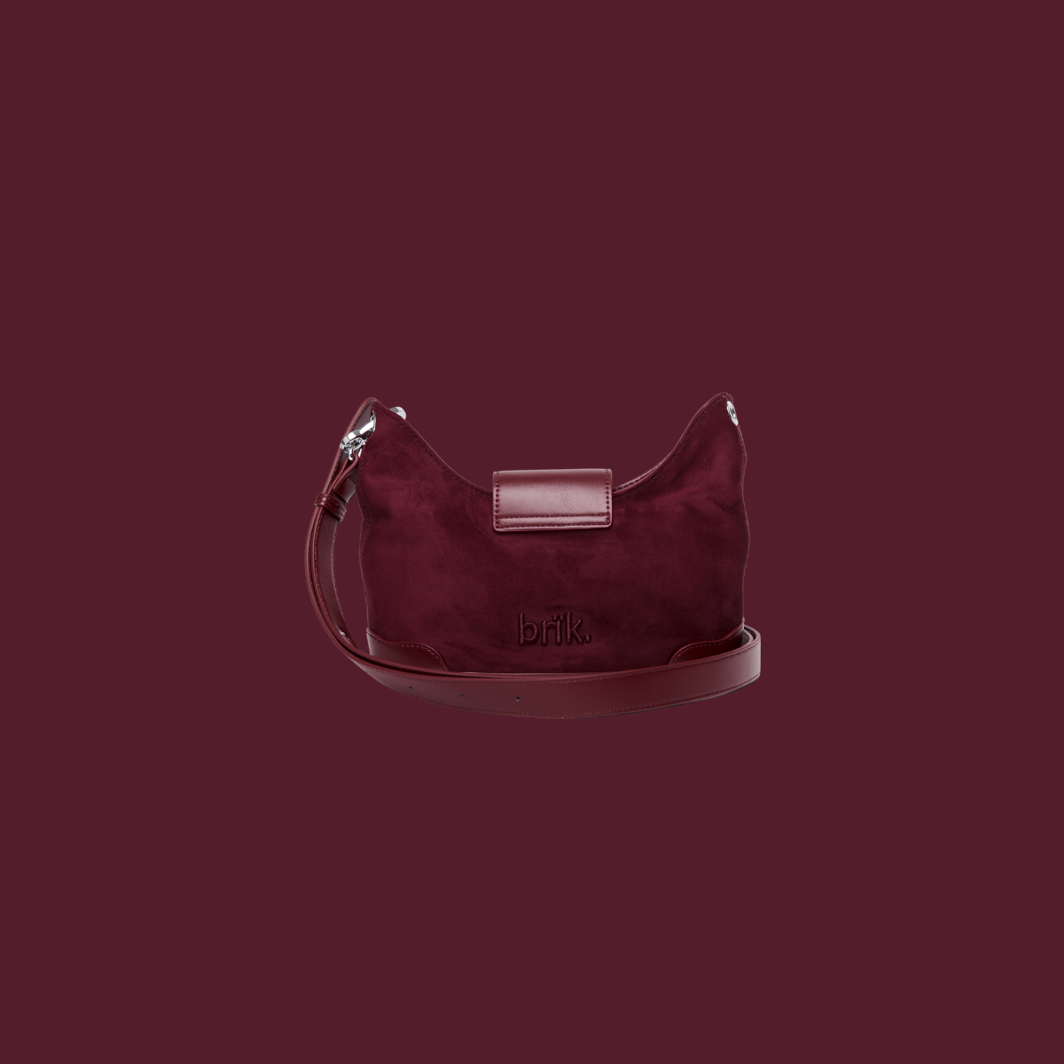 Petite Slouchie Bag in Red Velvet