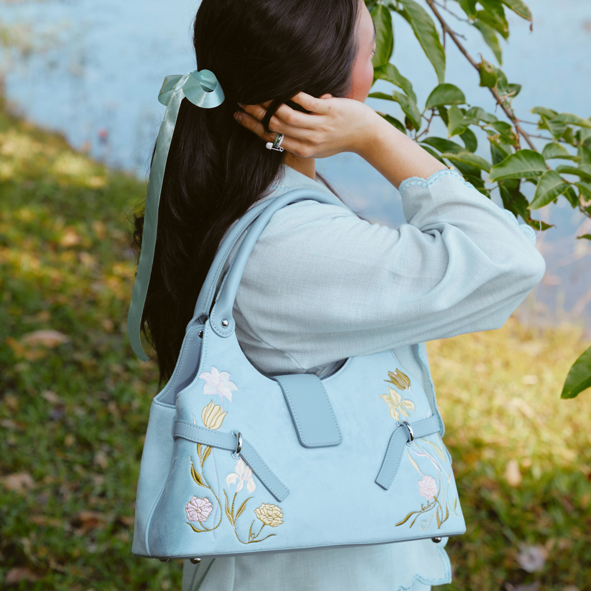 Bunga Hati Bag in Bluebell