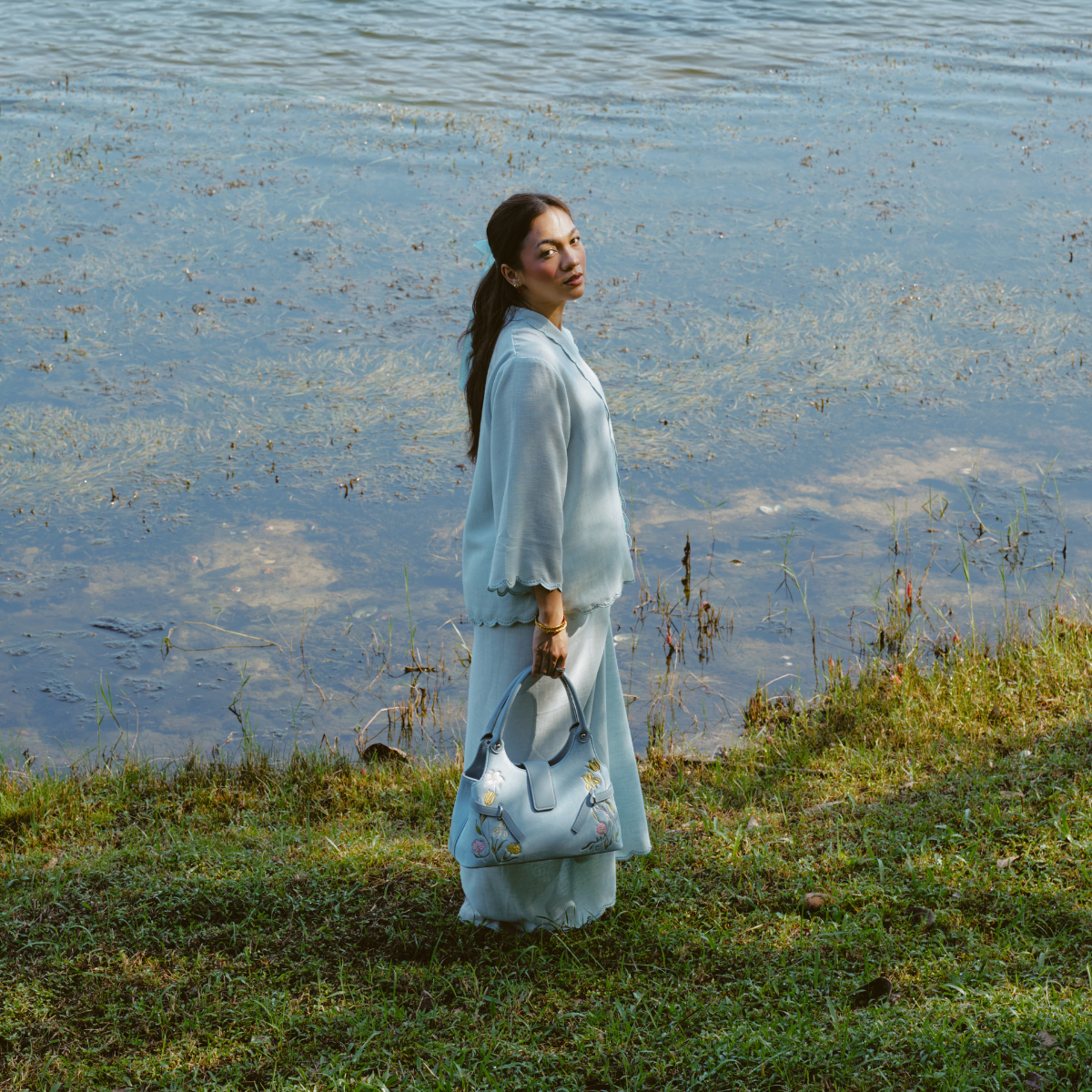 Bunga Hati Bag in Bluebell