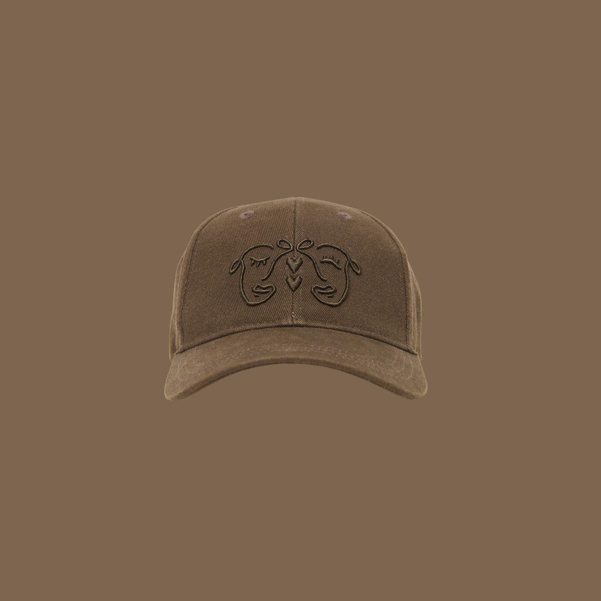 Twins Cap in Brown