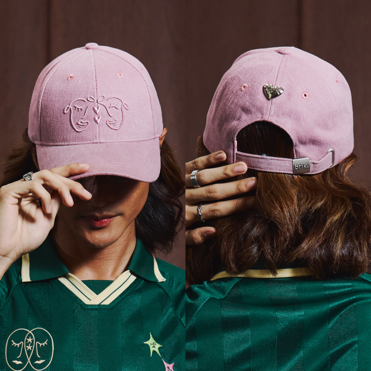 Twins Cap in Mauve Pink