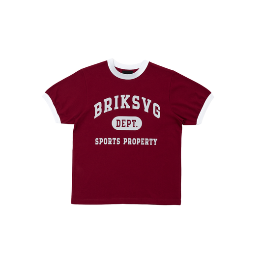 Ringer Tee in Maroon