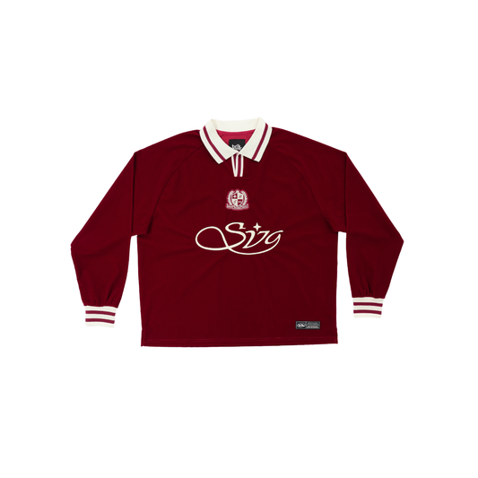 Velvet Jersey in Maroon
