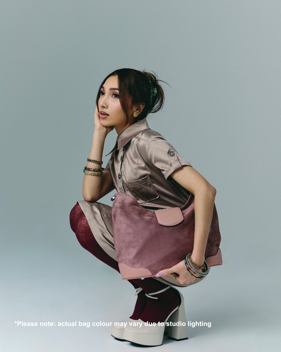 Slouchie Bag in Mauve