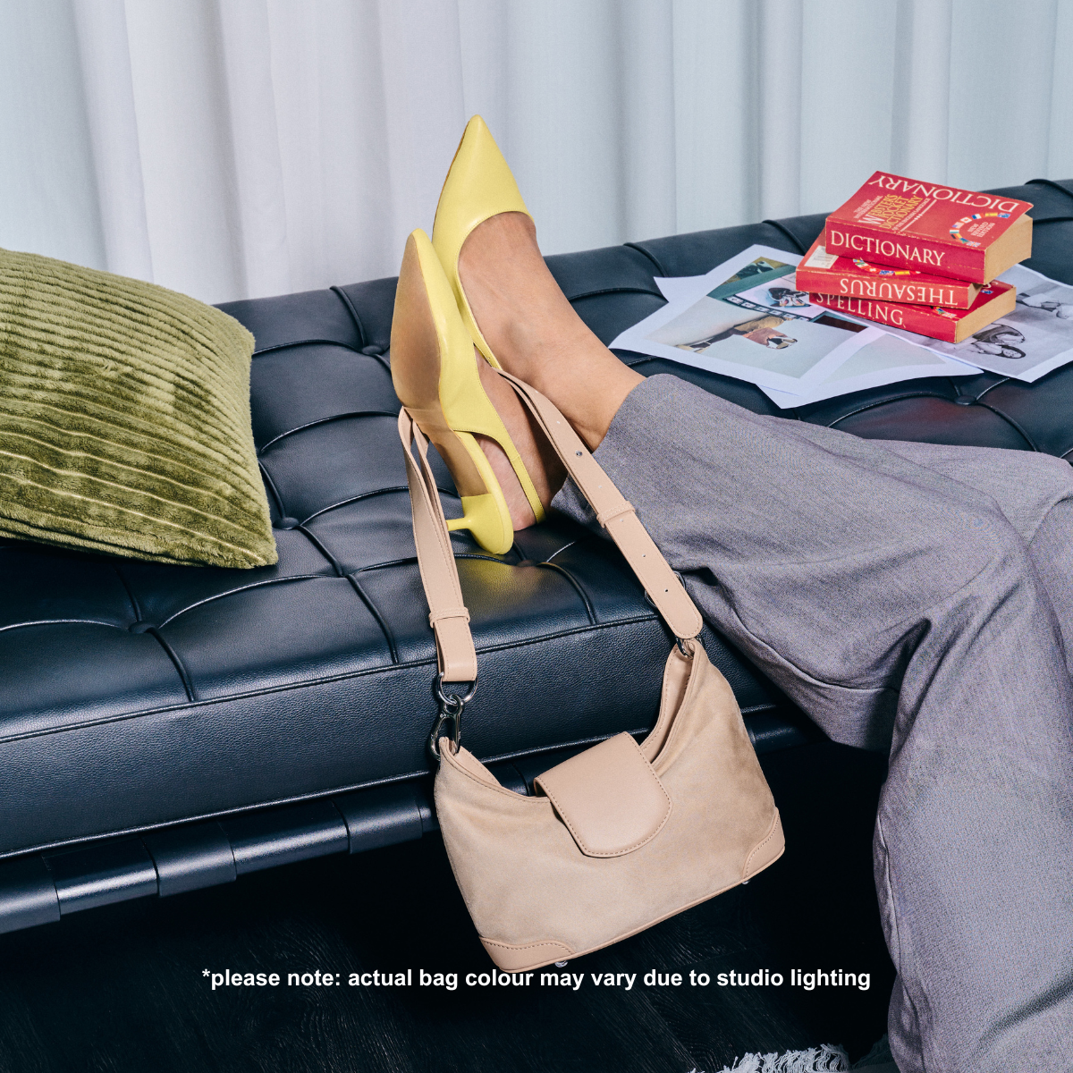 Petite Slouchie Bag in Cookie Dough