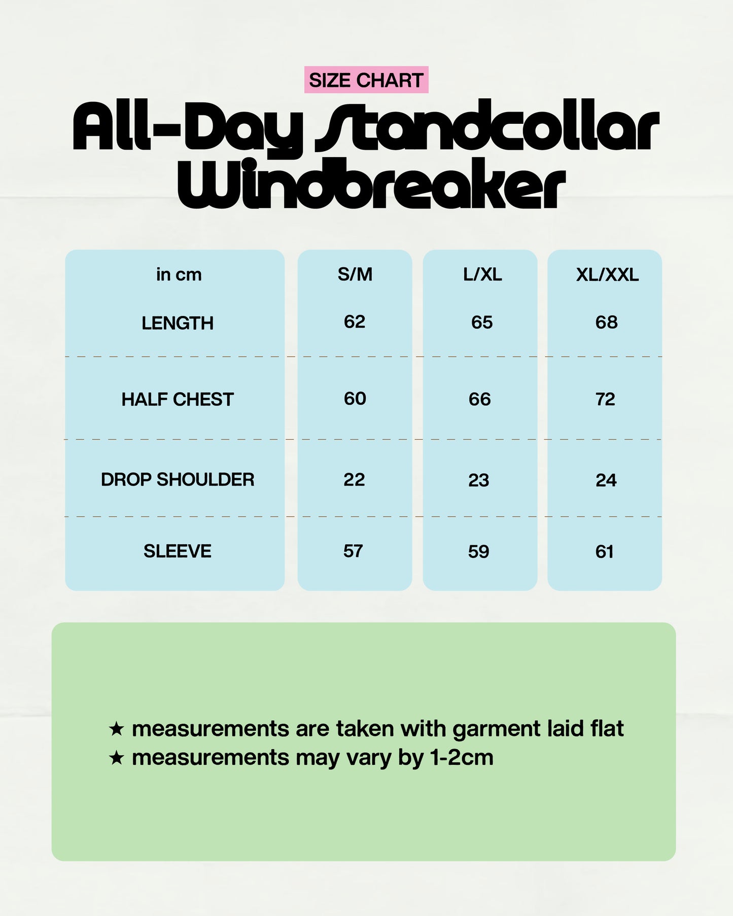 All-Day Standcollar Windbreaker in Pink/Green